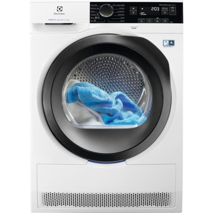 Electrolux PerfectCare 800 sušilni stroj z s toplotno črpalko kapacitete 8 kg