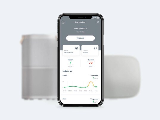 A phone showing the Wellbeing App