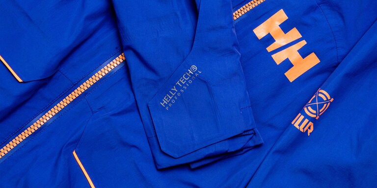 Posnetek smučarske jakne od blizu