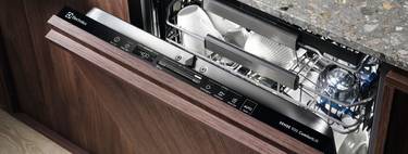 clean dishes in an open dishwasher