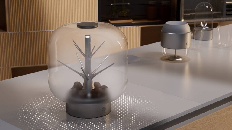 Modern lamp on counter top